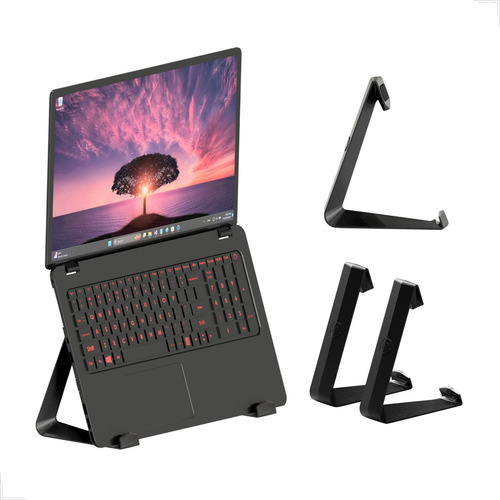 Suporte Notebook Universal Abertura Tela 180º Ergonomico Cor Preto