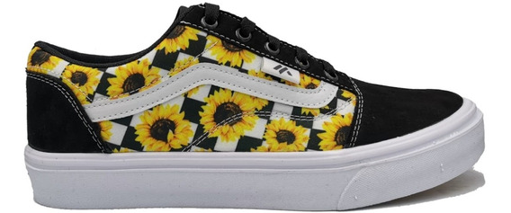 tenis vans de girasoles