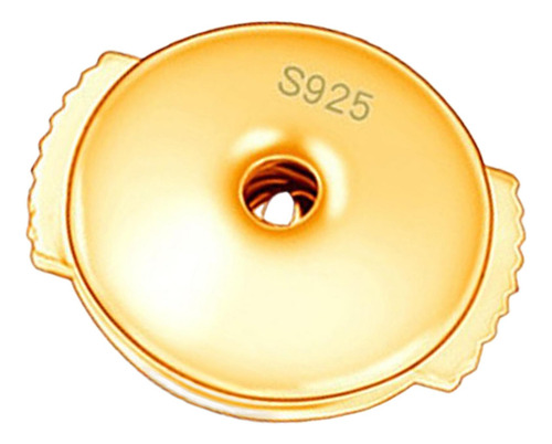 2 Par De Reemplazos De Respaldos De Aretes 6mm Dorado