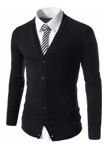 Sueter Formal Elegante Slim Fit Cardigan Blazer Chamarra Env