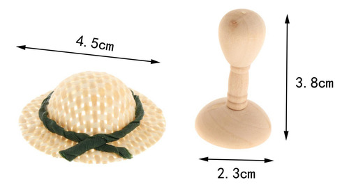 Miniatura 1:12 Casa De Muñecas Sombrero De Muñeca Con