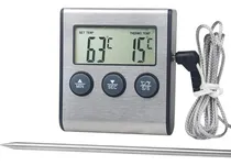 Comprar Termómetro Digital De Cocina Con Sonda Y Temporizador