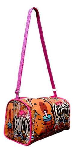 Bolsa Infantil Stitch Bolsinha Transversal Cor Capivara