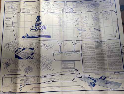 Kit Aeromodelo Jr. Satan Asa Voadora Vcc Carl Goldeberg