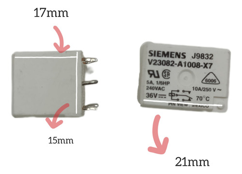 Siemens V23082-a1008-x7 De 5 Pines 36vdc