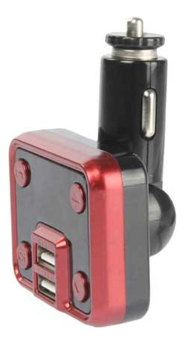 Cargador Bluetooth Para Uso Automovil Carga Rapida Usb Color Negro/rojo