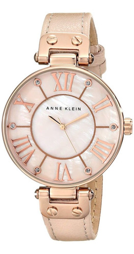 Reloj Ann Klein Dama 10/9918rglp Oro Rosa, Piel, Fondo Perla