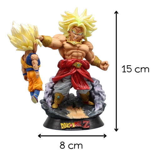 Figura De Acción Mini Broly Vs Gokú Dragon Ball Z 15cm