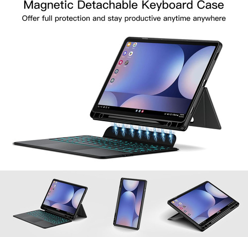 Funda Con Teclado Juqitech Trackpad Para Samsung Galaxy Tab