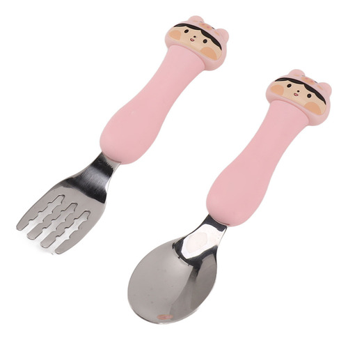 Garfo E Colher De Desenho Animado Para Bebês Em Formato Fofo