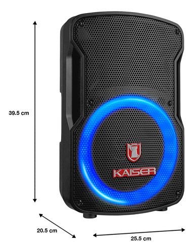 Bafle 8pulgadas Kaiser Msa-7908mx Bafle Recargable 25w Rms Negro