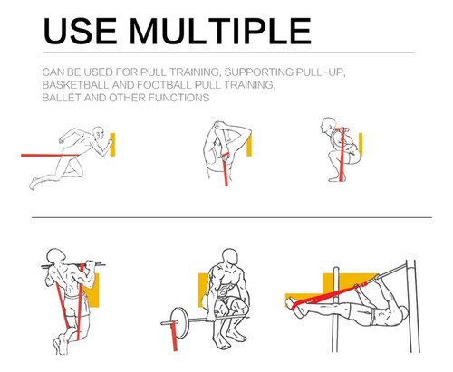 Set 4 Ligas De Resistencia Crossfit - Elásticas Pull Ups