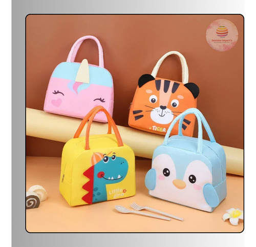 Kit Lancheira Térmica Garrafa Infantil Escolar Com Desenho