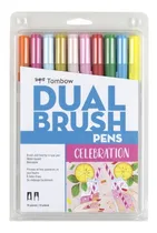 Comprar Set 10 Marcadores Doble Punta Fina\u002Fpincel Celebration Tombow