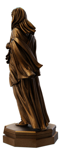 Estátua Religiosa Imagem Maria De Nazaré Cor Cor Cobre Antigo