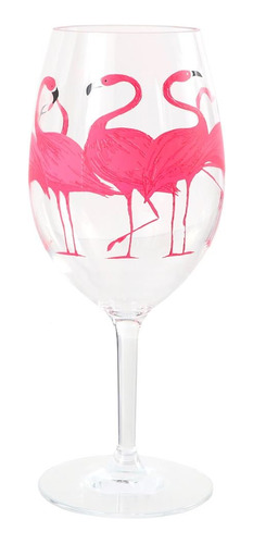 Dei Flamingo Acrilico Copa Vino Cristal 20 Oz