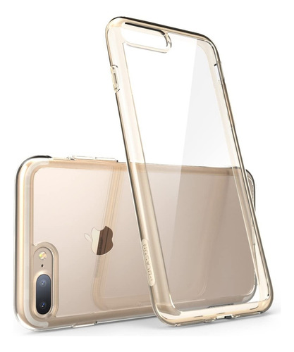 Funda Para iPhone 7 Y 8 Plus, Iblason Clear Gold 