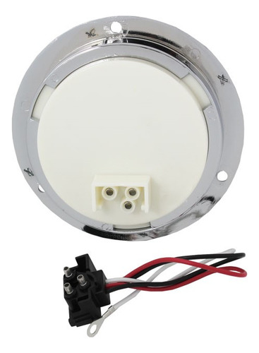Plafón 10-30v Led Rojo 4 Pulgadas Base Cromada - Truck 9200