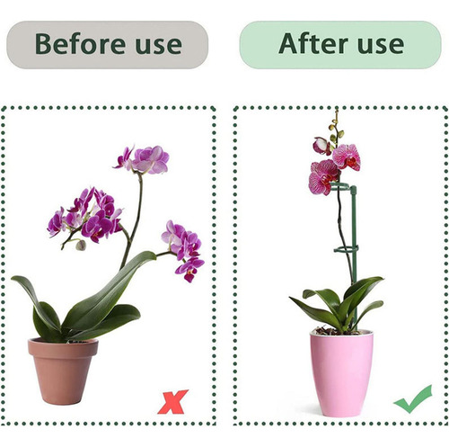 Estacas De Soporte Para Flores, Paquete De 6/12 Plantas Ajus