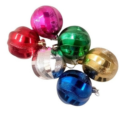 Bambalinas Decorativas Navideñas 6 Piezas Árbol Navidad Bola