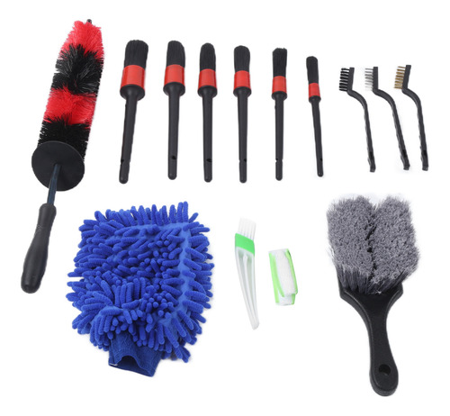 Kit De Cepillos De Limpieza De Coche, Juego Universal De 14