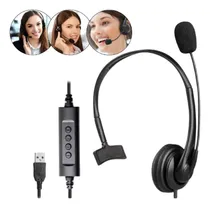 Comprar Fone De Ouvido Headset Usb Telemarketing Com Microfone Novo