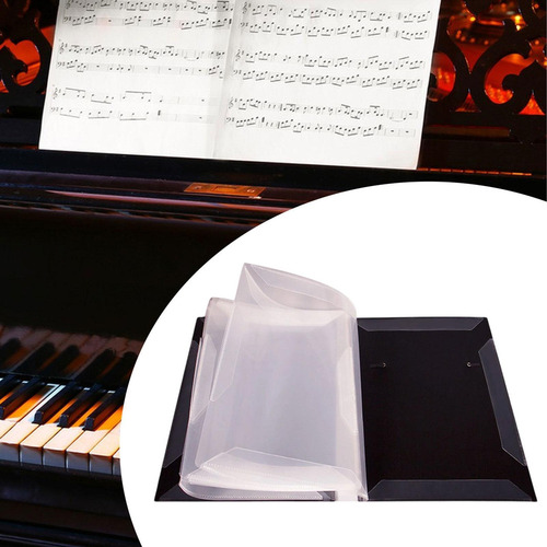L, Pasta Música A4 8 Páginas File Binder Document Storage
