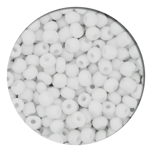 Miçanga Leitosa 6/0 4mm Para Guia De Proteção 50g Cores Comprimento 4 mm Cor Branca