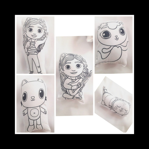 Souvenir Almohadón Para Pintar Gabby Su Casa De Muñecas X10
