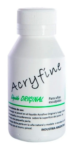 Monomero Acryfine Liquido Original Uñas Esculpidas X 100 Ml 