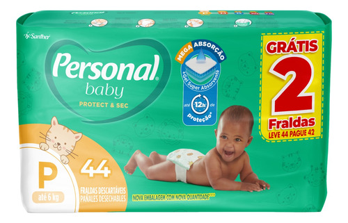 Fraldas Personal Baby Protect & Sec P