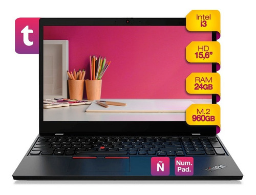 Imagen 1 de 10 de Notebook Lenovo Thinkpad I3 24gb Ram Solido 960gb M.2 Win10