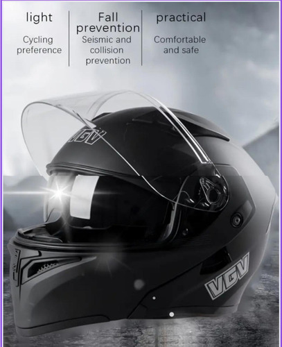 Casco De Moto Deportivo Negro Certificado Dot Con Bluetooth