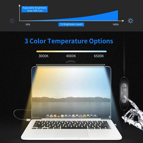 Monitor De Laptop Barra De Luz Lâmpada De Mesa 26cm