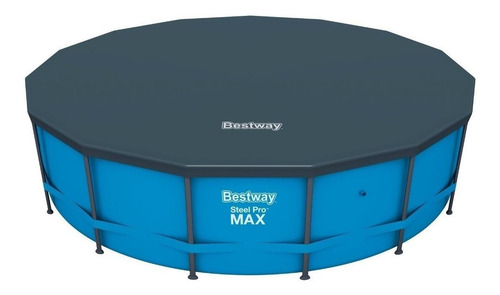 Piscina estructural redonda Bestway 56438 con capacidad de 16015 litros de 457cm de largo x 457cm de ancho de 4.57m de diámetro azul diseño mosaico
