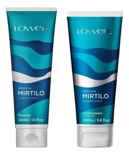  Kit Shampoo E Condicionador Lowell Extrato De Mirtilo