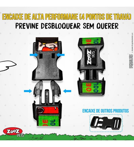 Coleira Peitoral Para Cachorro Pet Snoopy Joe Cool Pp