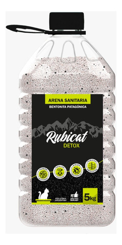 Piedras Sanitarias Detox Carbon Activado Rubicat Bidon 5 Kg x 5kg de peso neto