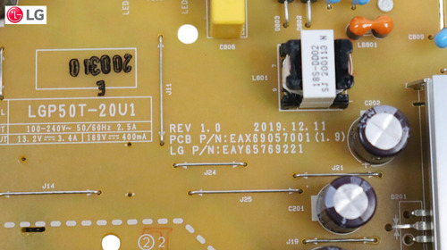 Placa Fonte Peça LG Ebr31566301 50up751c0sf.bwz