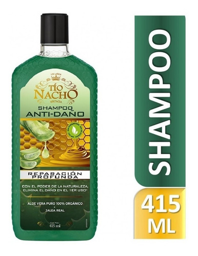 Imagen 1 de 1 de Tío Nacho Shampoo Anti Daño Aloe Vera 415 Ml