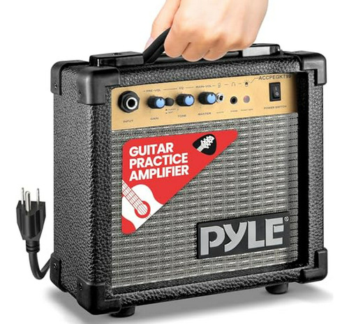 Amplificador De Guitarra Eléctrica Portátil Pyle, 10w Con Di