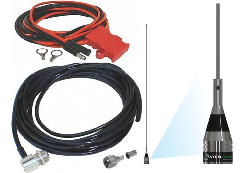 Kit 3 Antena Movel 1/4 Vhf Cabo 5,0cm Cabo Dc 3,40cm Ap9186