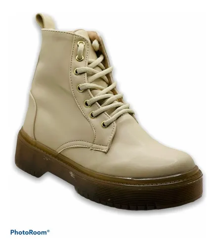 Bota Negra De Dama charol De Moda Tipo Dr. Marti Cuotas sin inter s