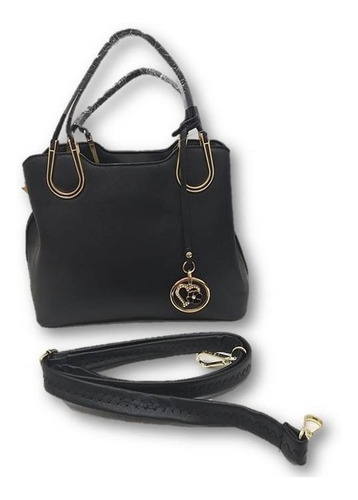 Imagen 1 de 5 de Bolso De Dama Cuadrado Con Correa Negro/beige Ve2mn99