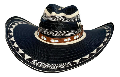 Sombrero 23 Fibras Caballista Exclusivo Negro A Mano