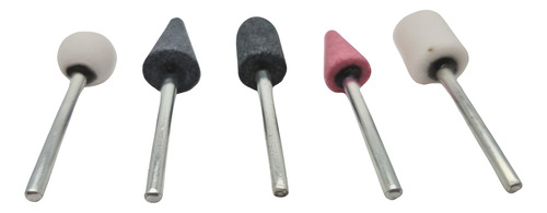 Piedras Montadas De Desbaste Chicas Para Taladro X 5 Pcs 1/8