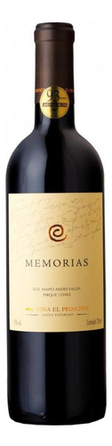 Vinho Chileno Memorias Viña El Principal 750ml