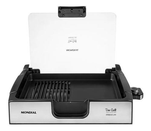Chapa Due Grill Inox Premium 1500w Mondial 220v Preto/inox