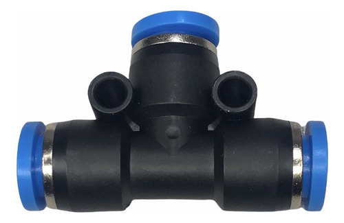 5 Conexão Pneumática União Tee 08mm Plástica Engate Rápido
