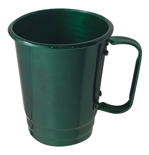 Caneca Para Chope Cerveja Em Alumínio Pintado 500 Ml Cor Verde